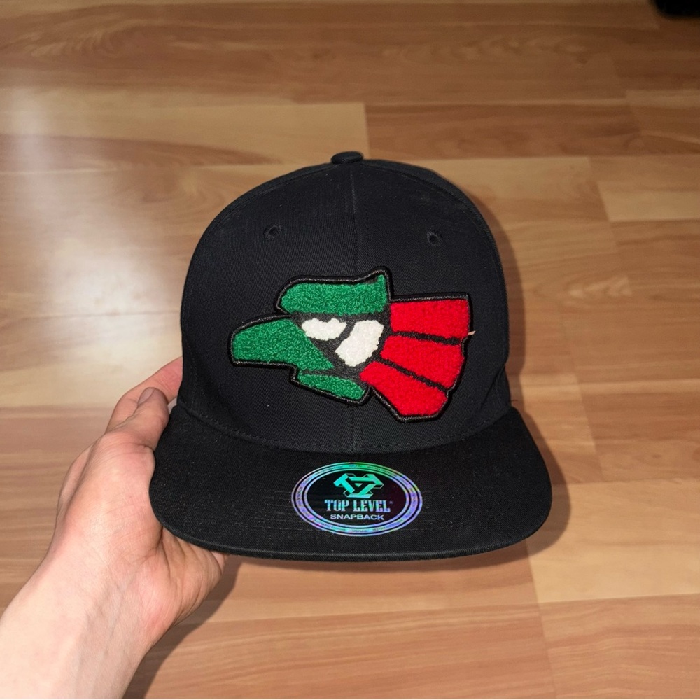 Top Level Mexico Eagle Chenille Patch Snapback Ha… - image 2